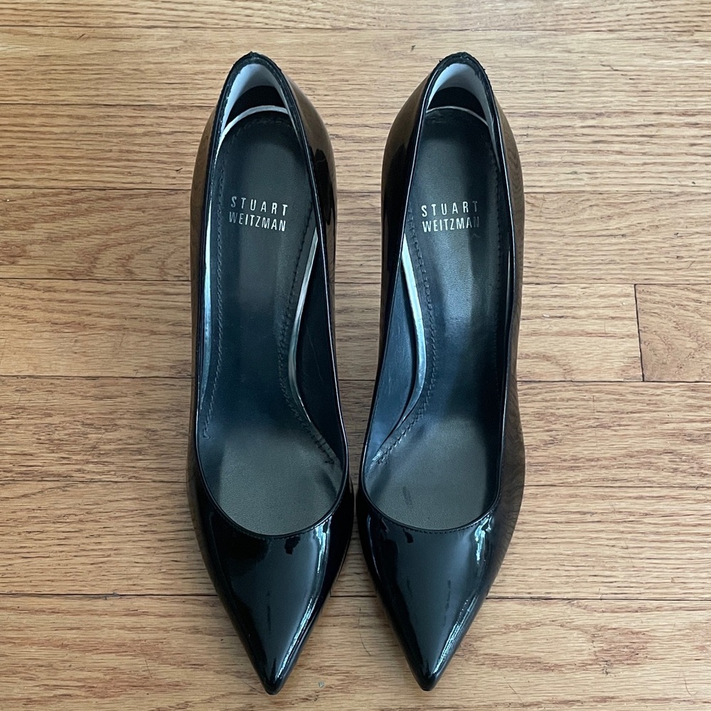 Stuart Weitzman Glossy Black Heels